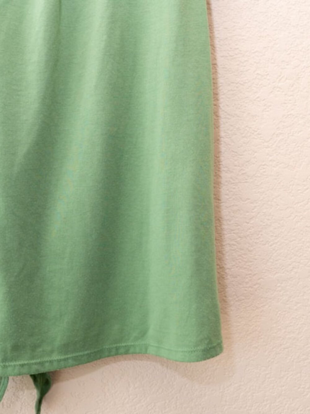 Parallel Skies Green Ruffle Sleeve Tie Front Blouse XL Button Up Boho Cottagecor - Picture 12 of 12